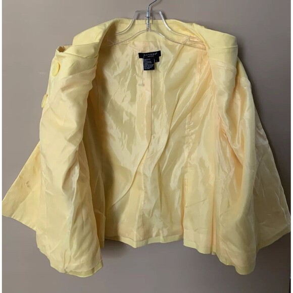 Sandro Sportswear Sz Large Yellow Blazer Jacket Spring Mod Retro Buttons NWOT A4 - Picture 3 of 6